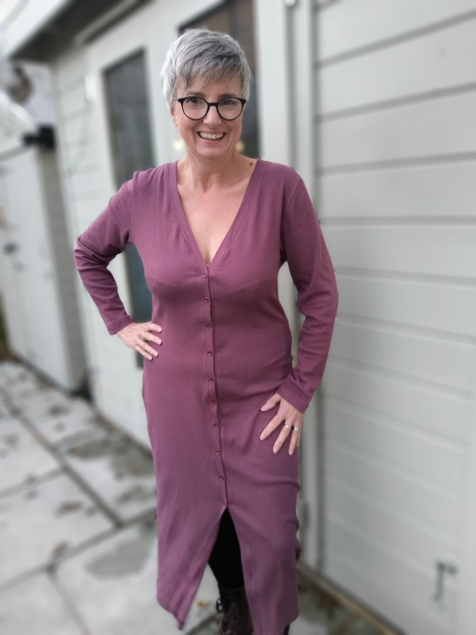 Sewing Kit -True Bias Brynn Cardigan Dress Sewing Kit in Cosy Cotton Ribbed Jersey (multiple Colour options)