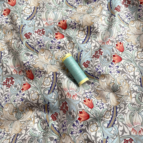 REMNANT 0.38 metre - Morris Soft Green Cotton Lawn Fabric