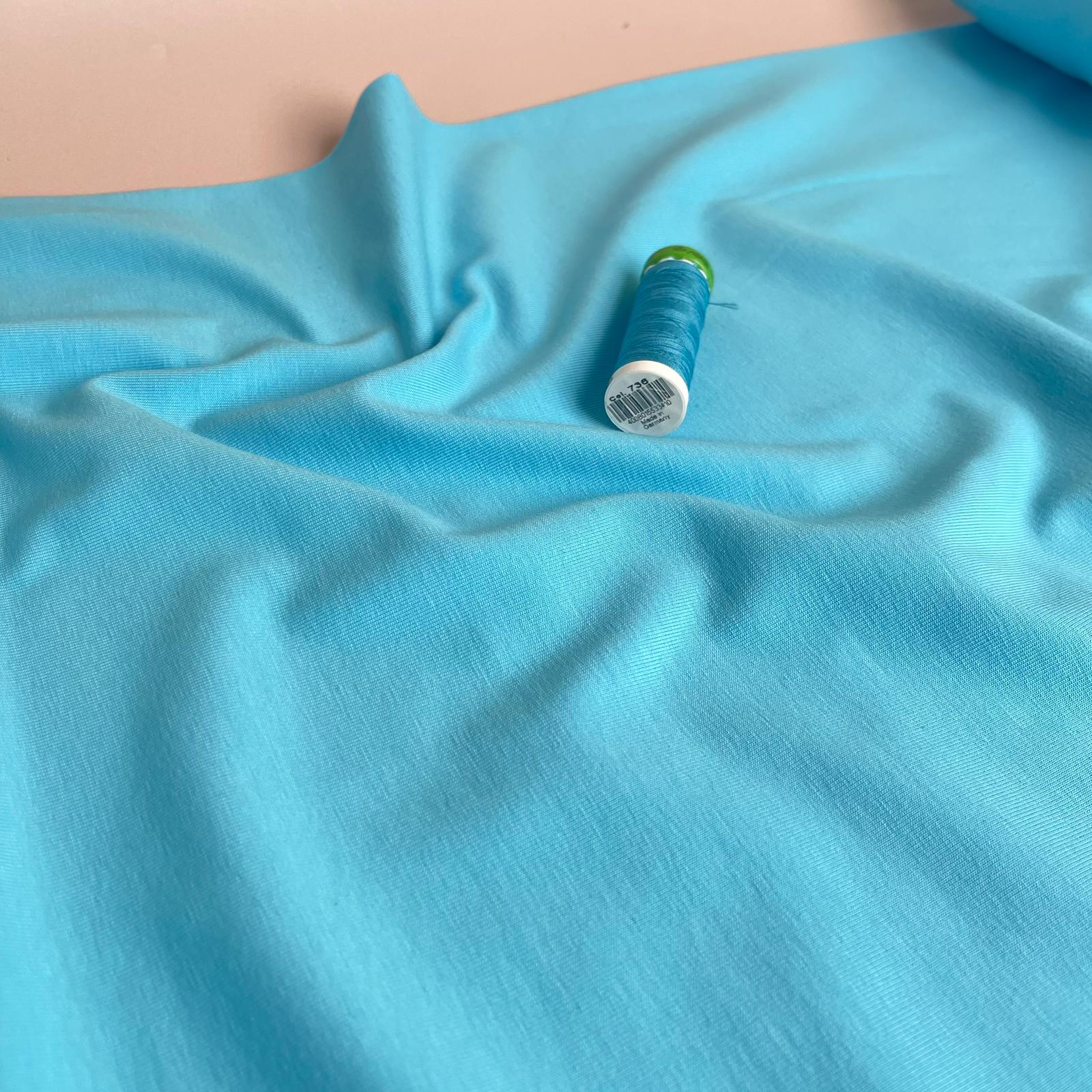 Essential Chic Turquoise Cotton Jersey Fabric