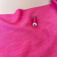 Breeze Cerise Pink - Enzyme Washed Pure Linen Fabric