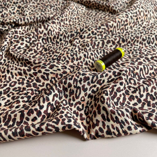 REMNANT 1.13 Metres - Danish Design - Mini Leopard Spots Cotton Jersey Fabric