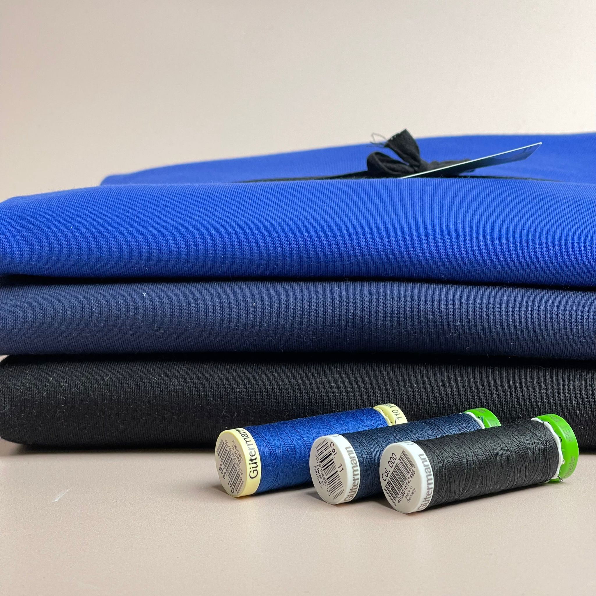 Colour Bundles - Classic Blues Essential Chic Cotton Jersey Fabrics