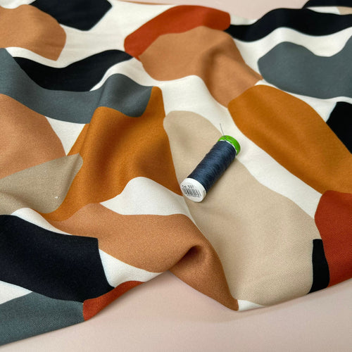 Light & Lush - Rustic Pebbles Viscose Twill Fabric
