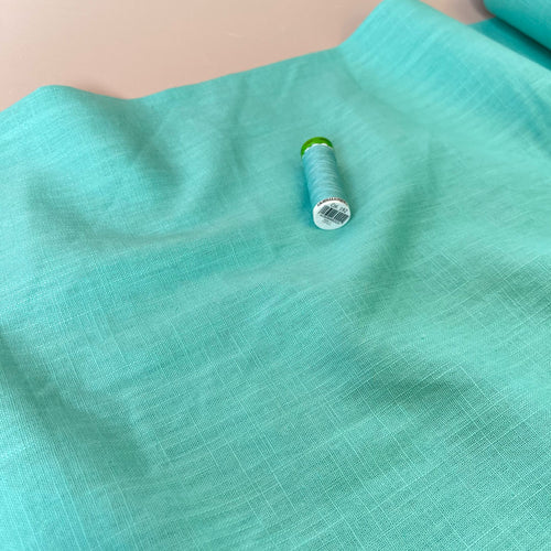 Breeze Spring Mint - Enzyme Washed Pure Linen Fabric