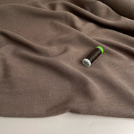 REMNANT 0.68 Metre - Flow Brown Viscose Linen Blend Dress Fabric