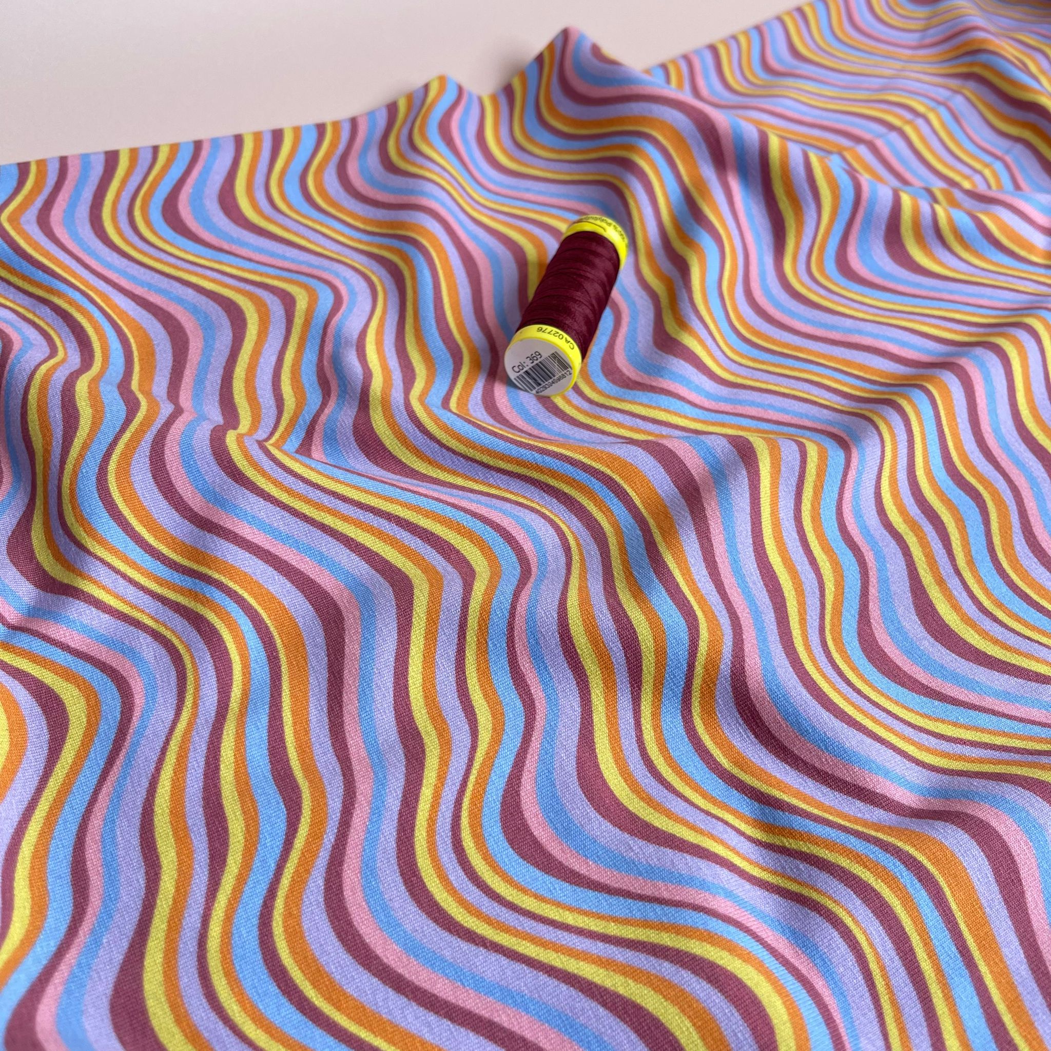 Danish Design - Rainbow Waves Cotton Jersey Fabric