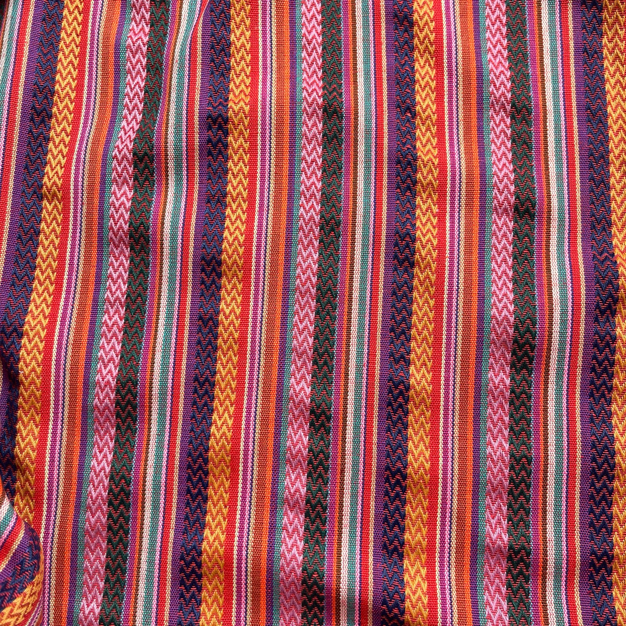 Yarn Dyed Tropical Sunrise Stripes Jacquard Fabric