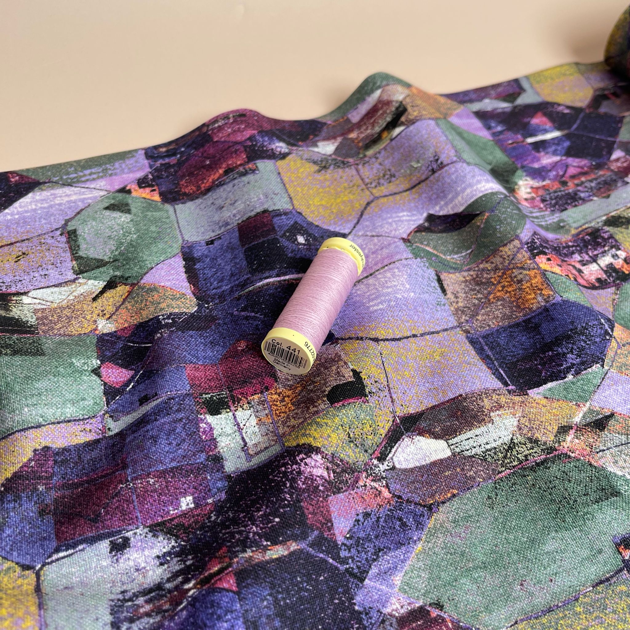 REMNANT 0.9 Metre - Broken Glass Cotton Canvas Fabric