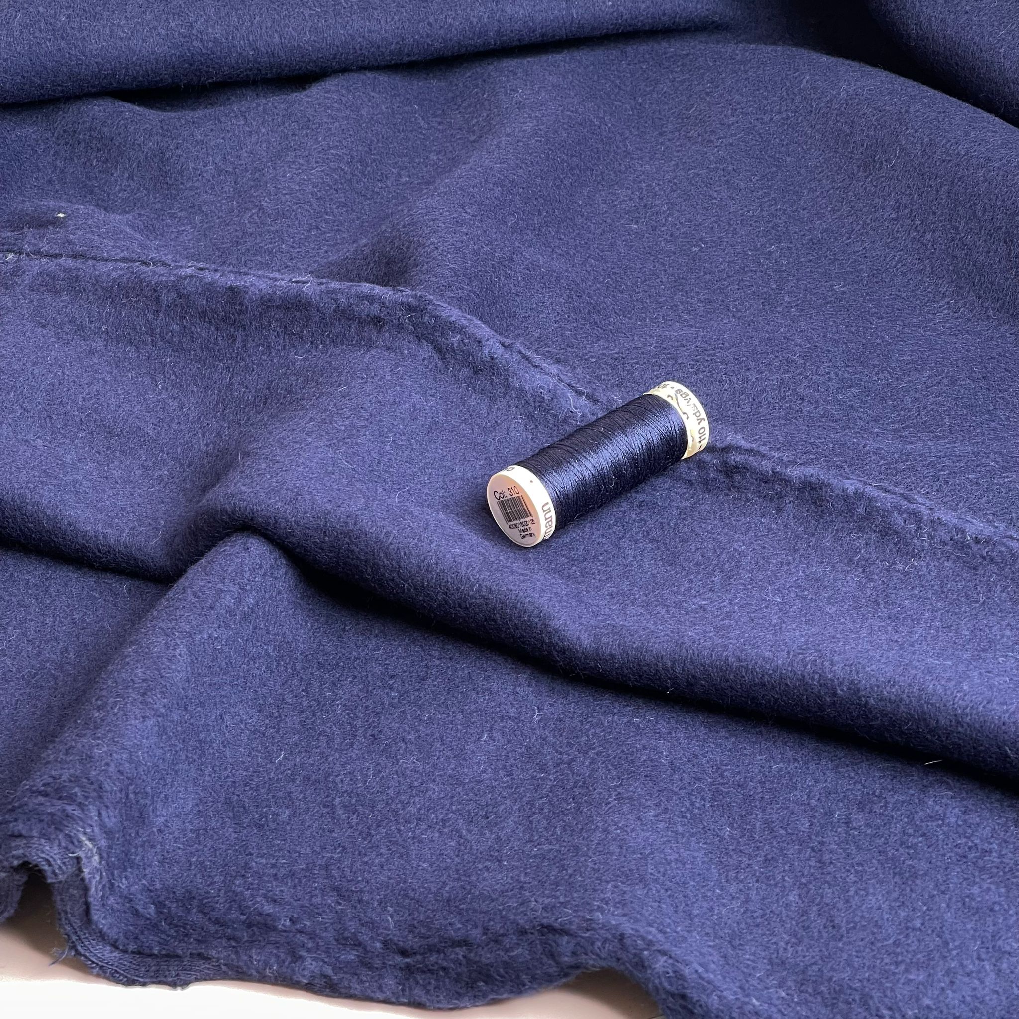 Pure Organic Cotton Fleece in Navy