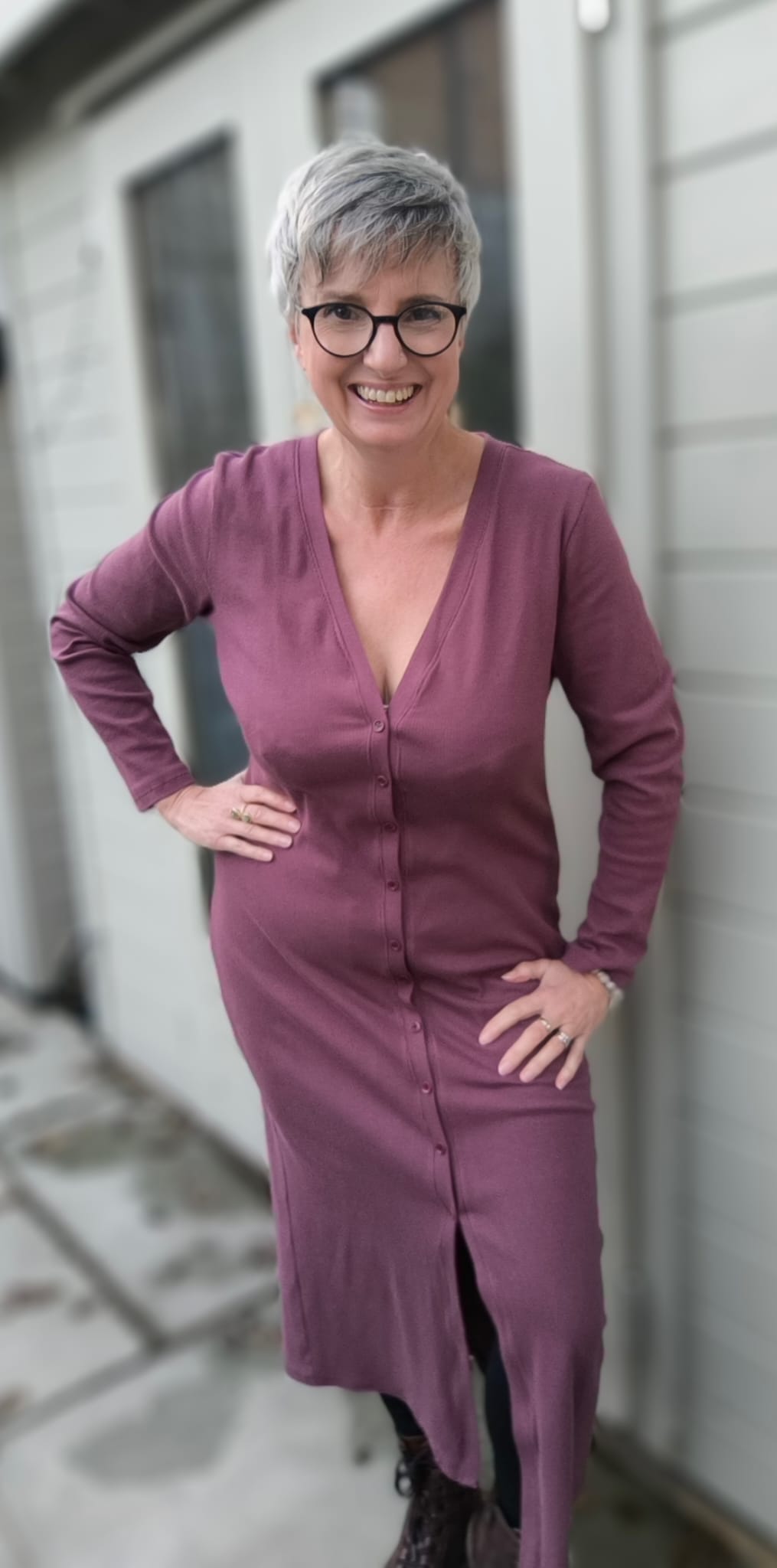 Sewing Kit -True Bias Brynn Cardigan Dress Sewing Kit in Cosy Cotton Ribbed Jersey (multiple Colour options)