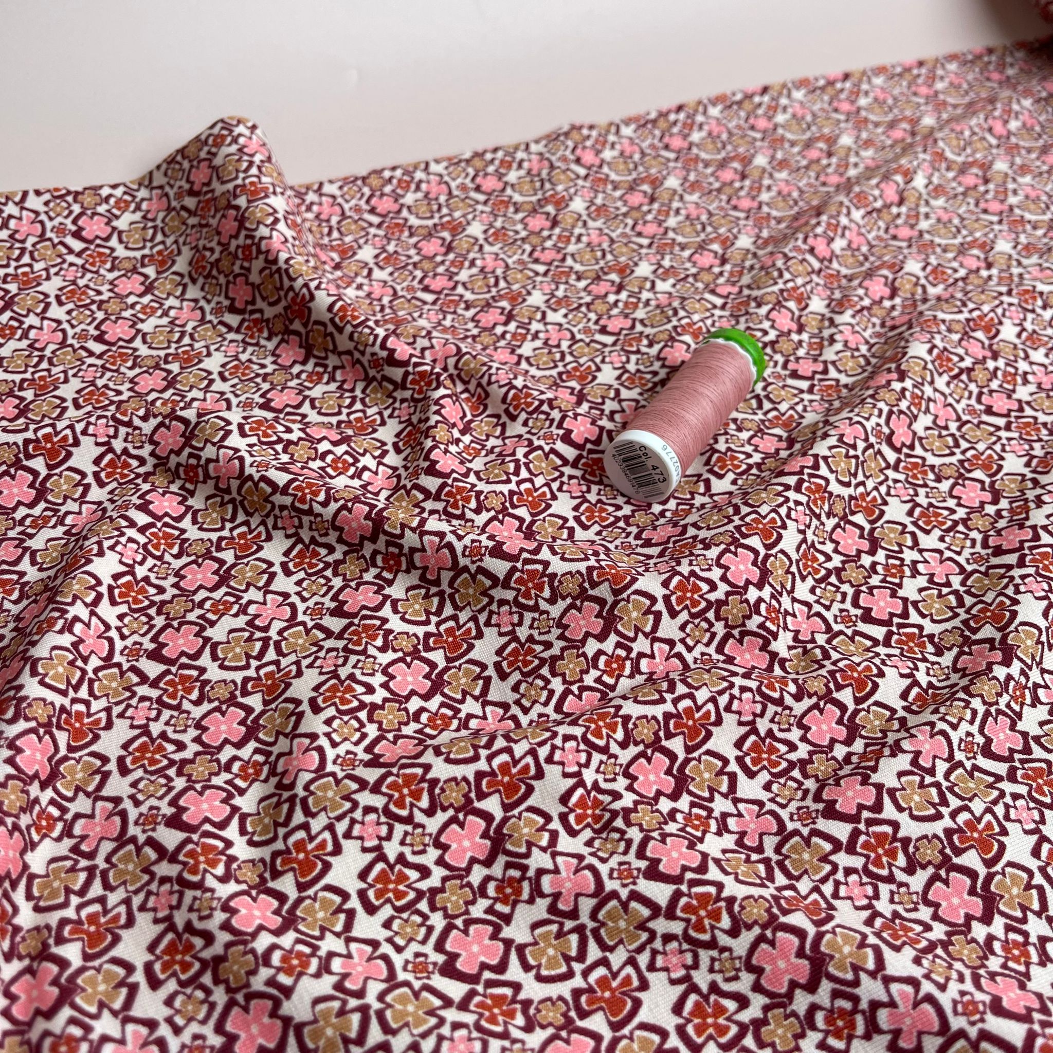 Danish Design - Pink Ditsy Floral Cotton Jersey Fabric