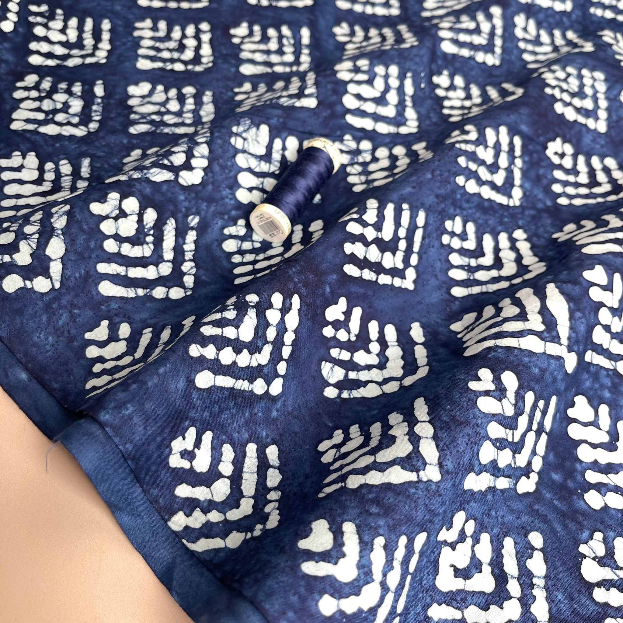 Batik Indigo Diamond Cotton Fabric