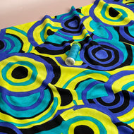 Irregular Circles in Ocean Wave Viscose Jersey Fabric