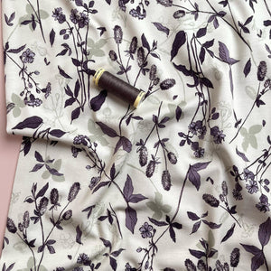 Danish Design - Mauve Foliage Cotton Jersey Fabric