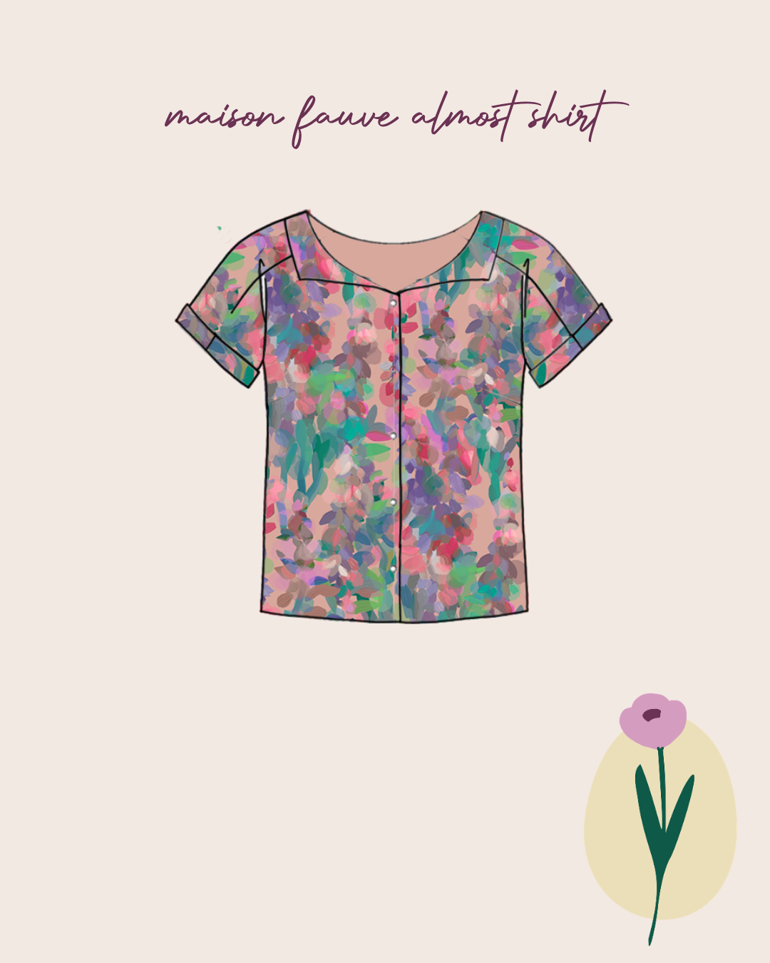 Sewing Kit - Almost Shirt in Lamazi Exclusive Viscose Fabrics