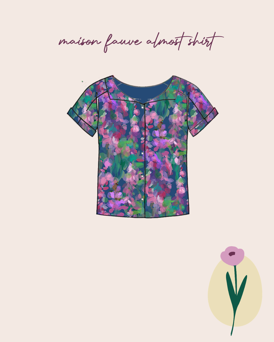 Sewing Kit - Almost Shirt in Lamazi Exclusive Viscose Fabrics