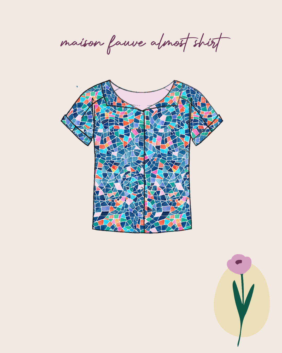 Sewing Kit - Almost Shirt in Lamazi Exclusive Viscose Fabrics