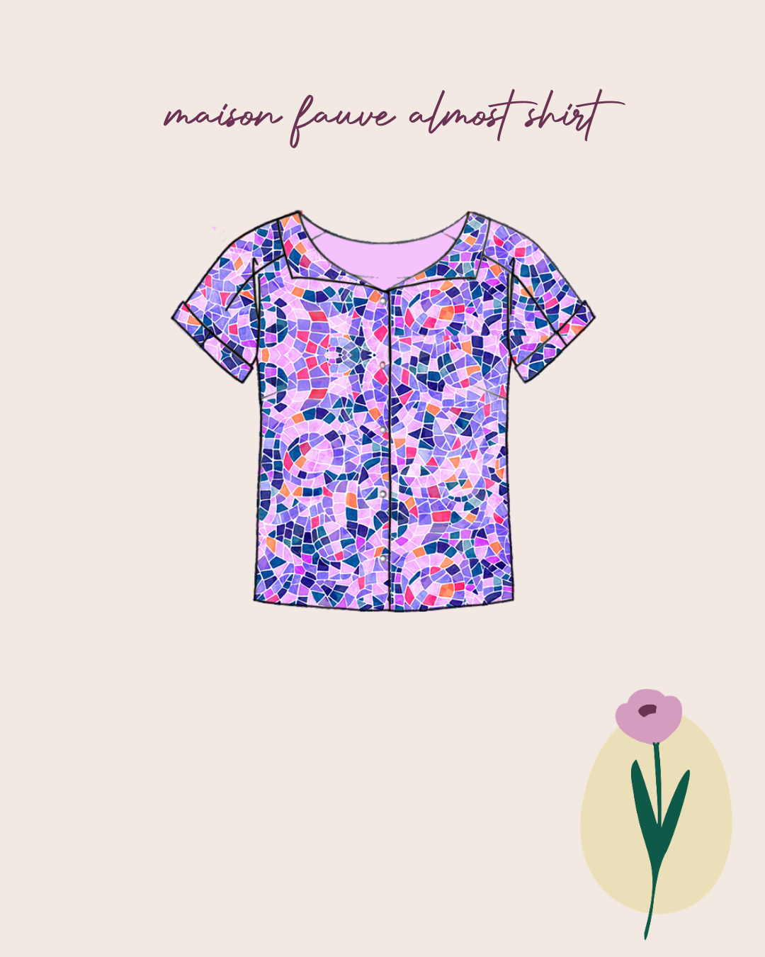 Sewing Kit - Almost Shirt in Lamazi Exclusive Viscose Fabrics