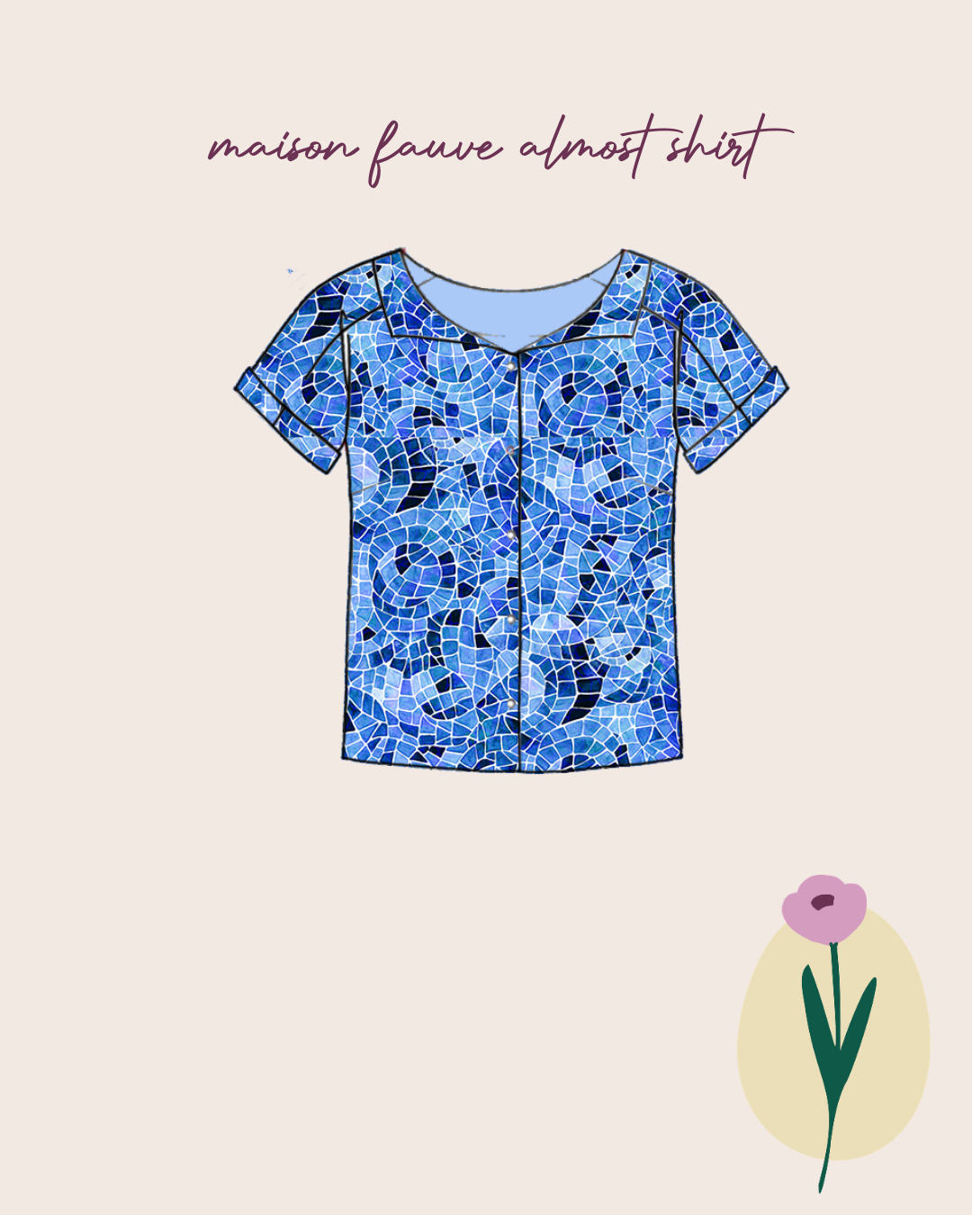 Sewing Kit - Almost Shirt in Lamazi Exclusive Viscose Fabrics
