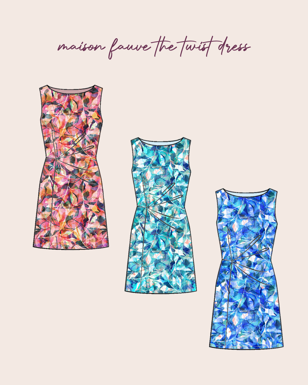 Maison Fauve - The TWIST Dress Paper Sewing Pattern