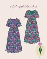 Sewing Kit - HOLMES Dress in Lupine Petals Viscose Fabric