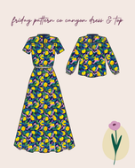 Sewing Kit - The CANYON Dress & Top in Mediterranean Lemons Viscose Fabric