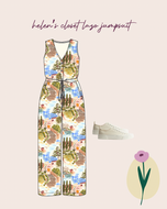 Sewing Kit - LAZO Jumpsuit in Painted Italian Dreams Linen Viscose Fabric