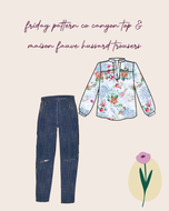 Make an Outift Sewing Kit - The CANYON Top in Vintage Linen & HUSSARD Jeans in Cousette Denim