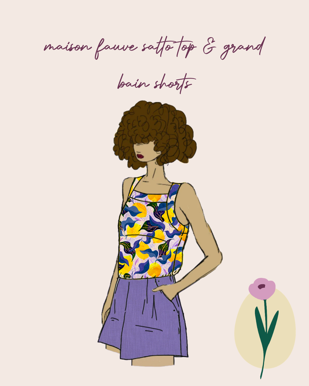 Make An Outfit Colour Bundle and Sewing Kit - Salto top & Grand Bain shorts