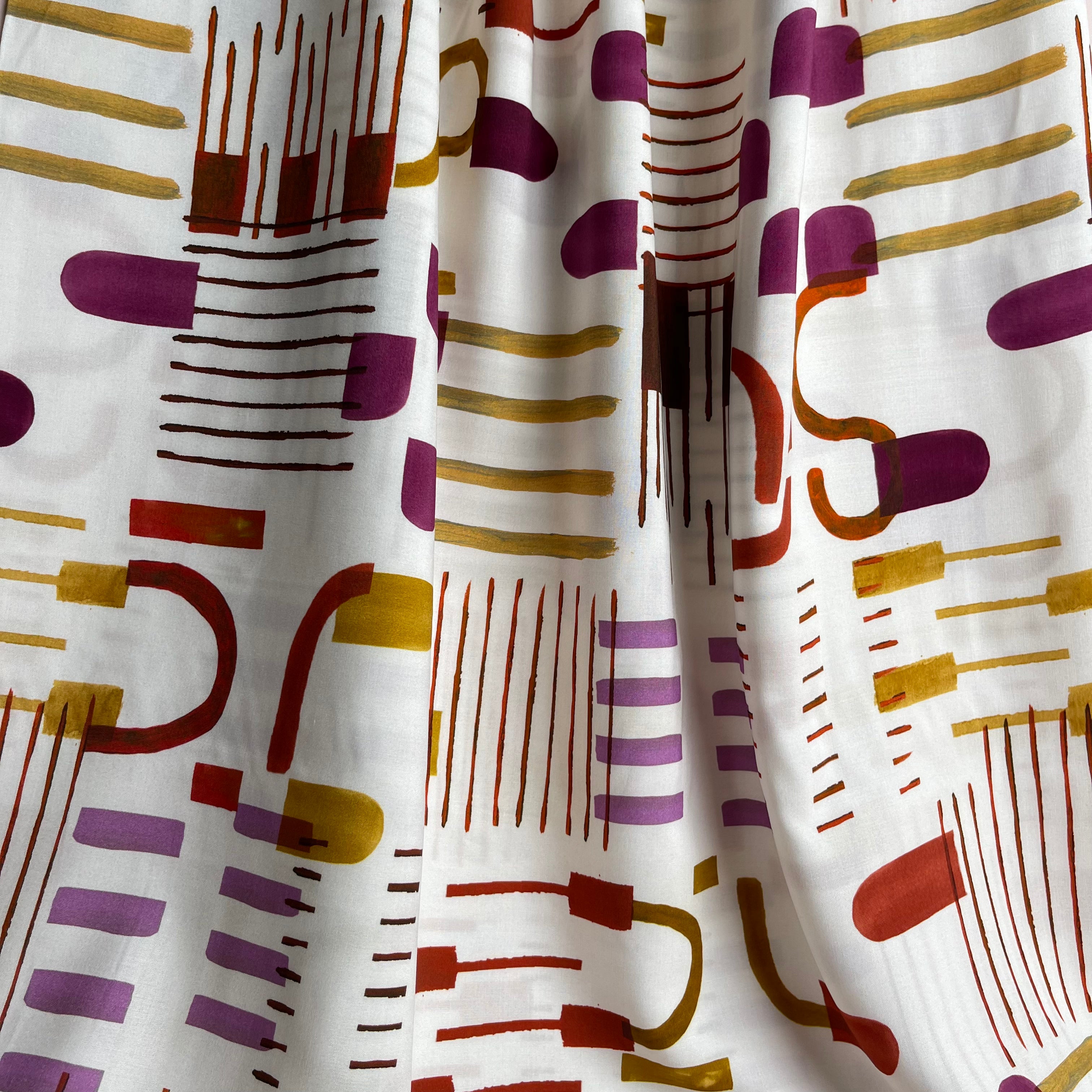 Atelier Jupe - Small Abstract Print Viscose Fabric