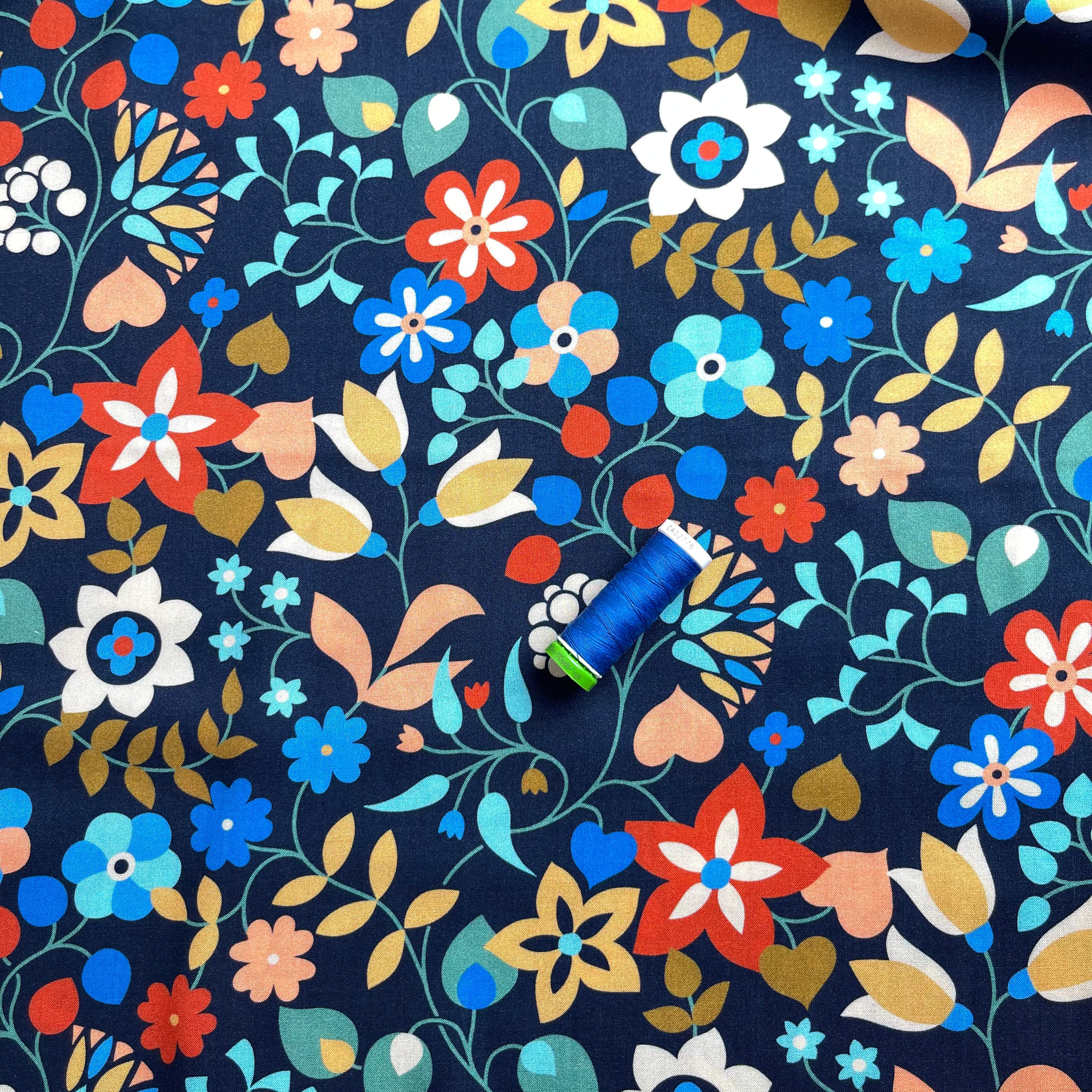 Tapestry by Sholto Drumlanrig in Denim Rayon Fabric