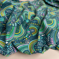 REMNANT 0.92 Metre - Art Gallery Fabrics - Stormy Rainbows Cotton Jersey