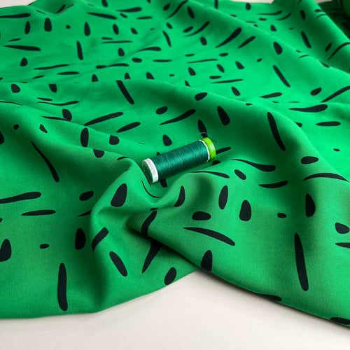 Fibre Mood Dashes and Dots Green ECOVERO™ Viscose