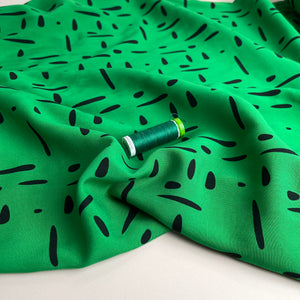 Fibre Mood Dashes and Dots Green ECOVERO™ Viscose