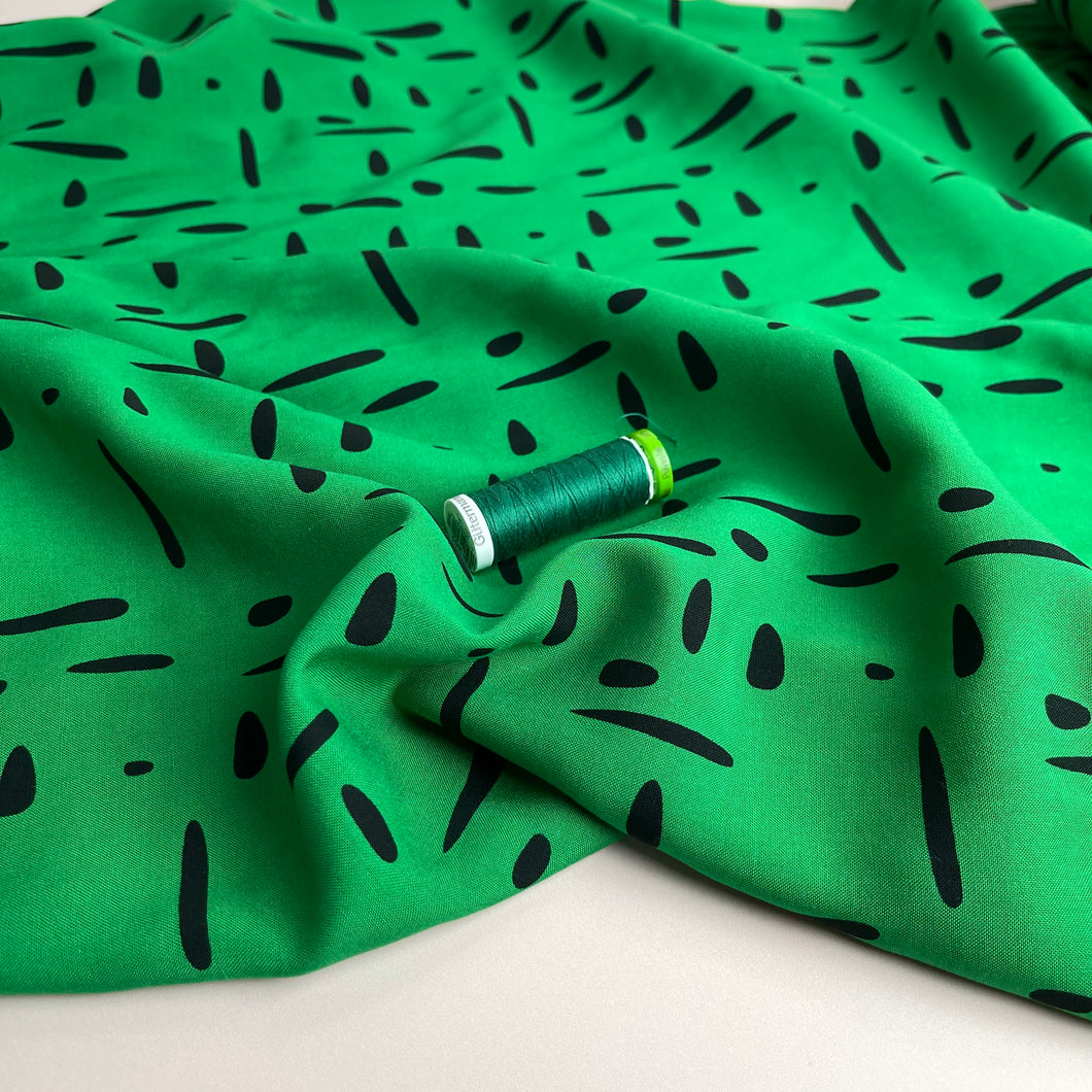 Fibre Mood Dashes and Dots Green ECOVERO™ Viscose