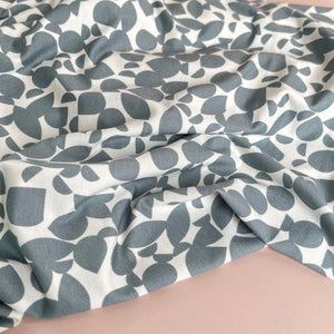 Shapes in Slate Green Viscose Jersey Fabric