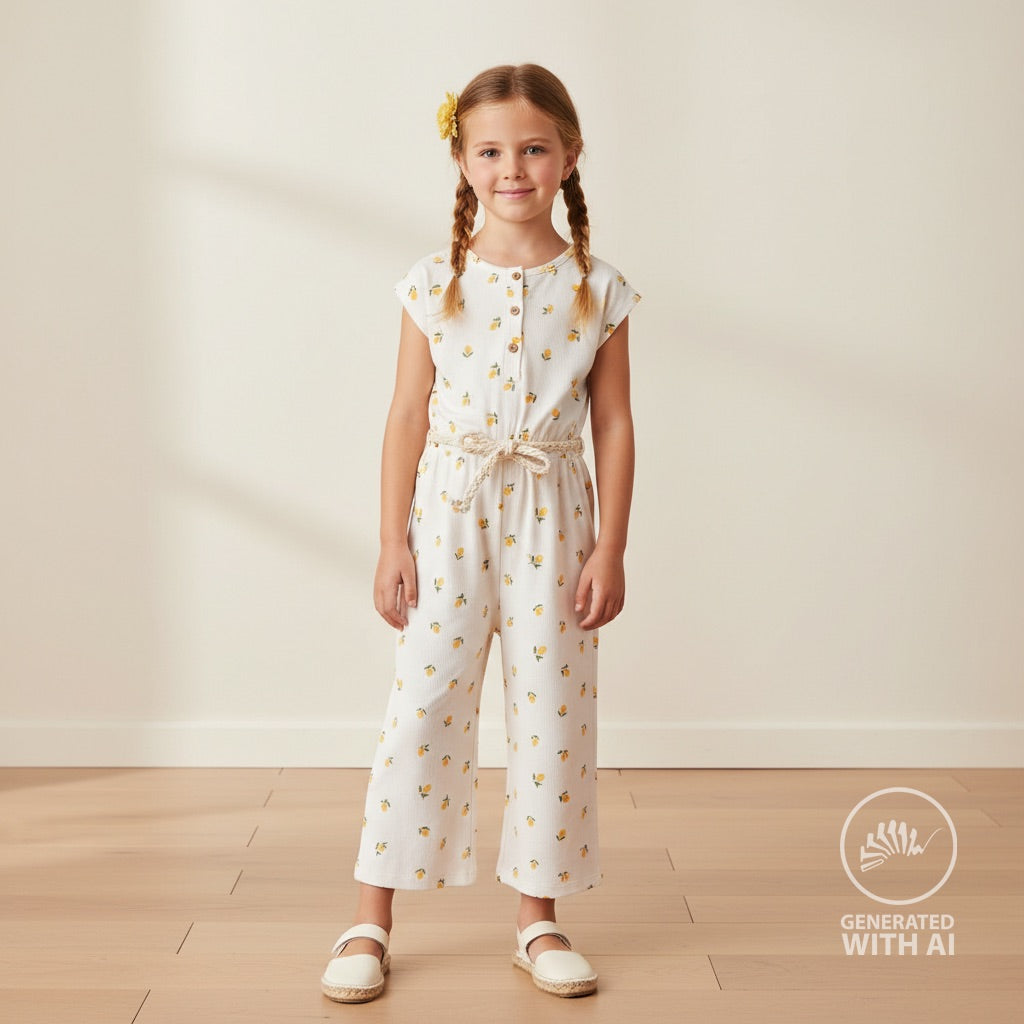 Cute Lemons Cotton Ribbed Jersey