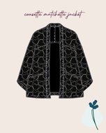 Sewing Kit - Cousette Matchette Cardigan in Hearts Quilted Fabric