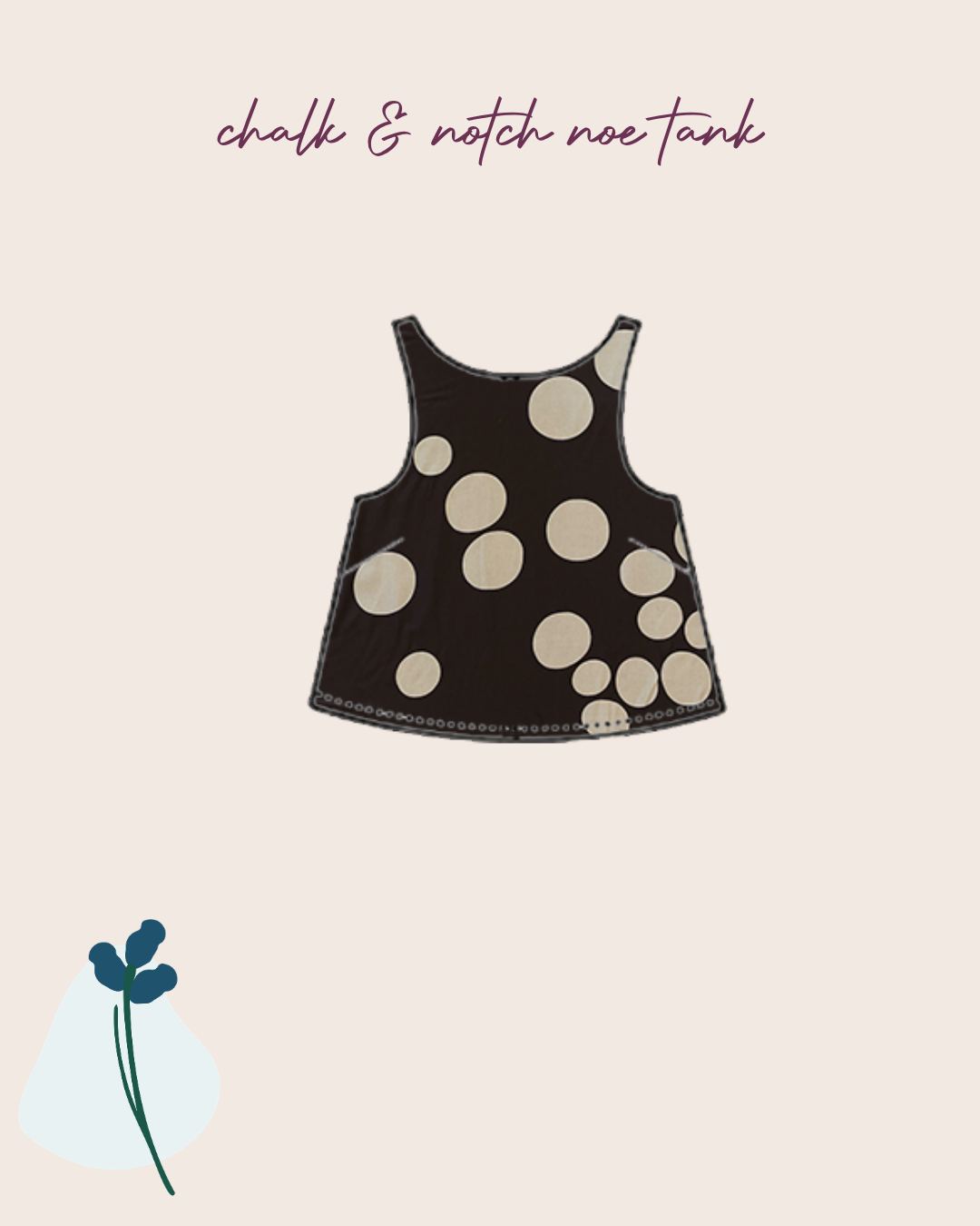 Sewing Kit - Noe Top & Dress in About-A-Dot Umber Viscose Crepe