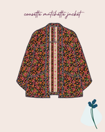 Sewing Kit - Cousette Matchette Cardigan in Spring Flowers Quilted Cotton Fabric