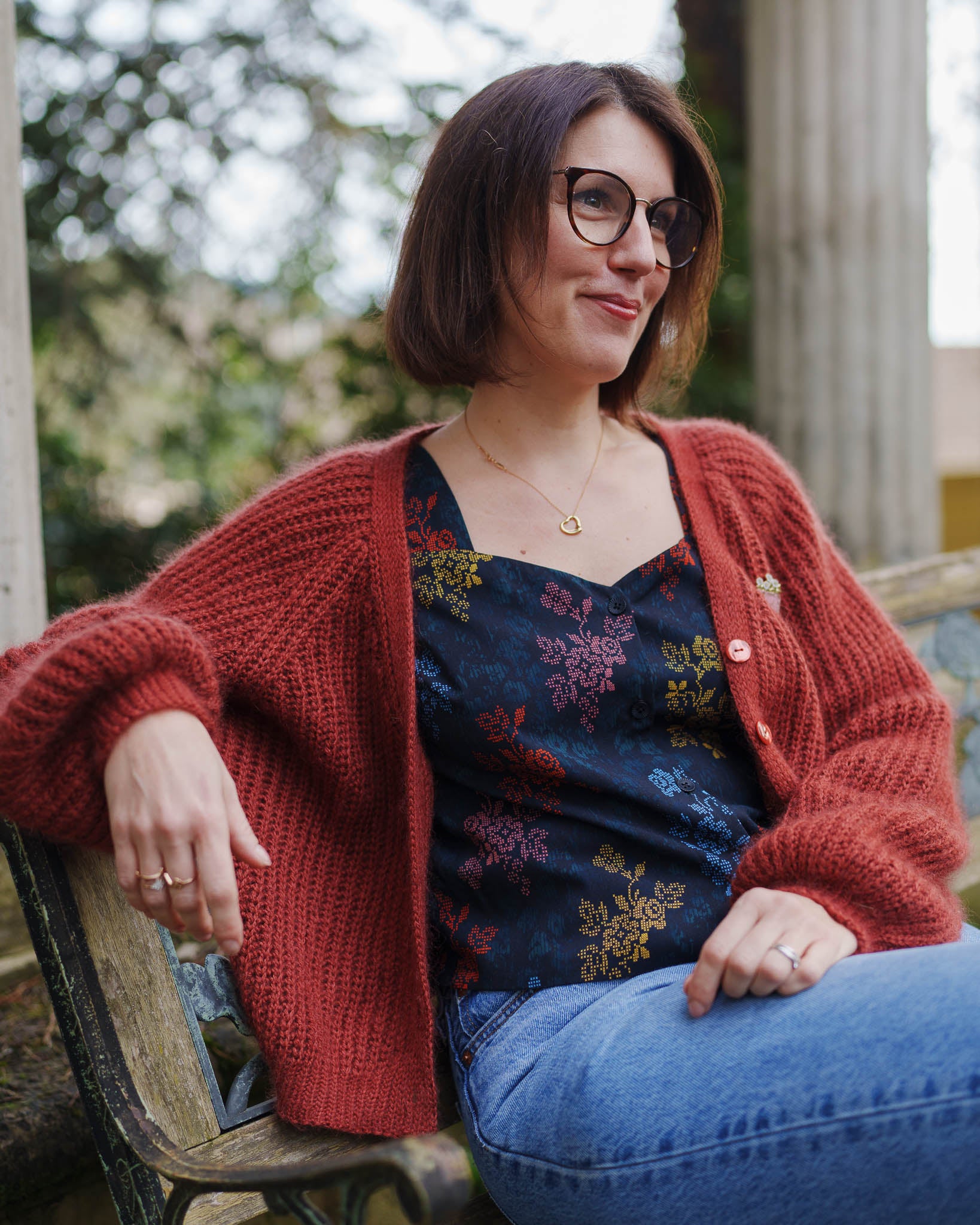 Lise Tailor - Empreinte Cross Stitch Viscose Fabric with LENZING™ ECOVERO™ fibres