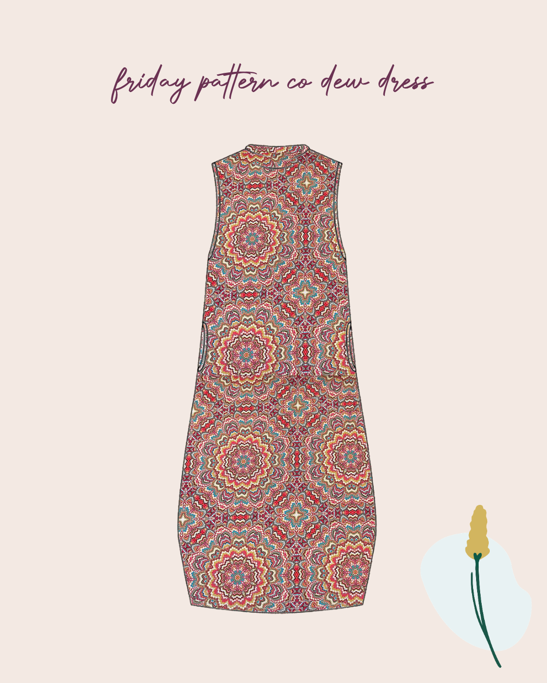 Sewing Kit - Friday Pattern Co Dew Top or Dress Sewing Kit in Viscose Jersey