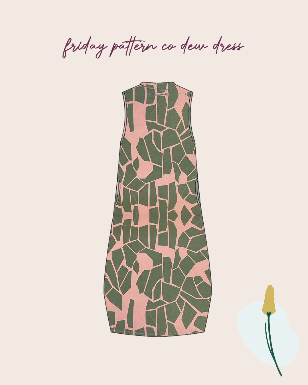 Sewing Kit - Friday Pattern Co Dew Top or Dress Sewing Kit in Viscose Jersey
