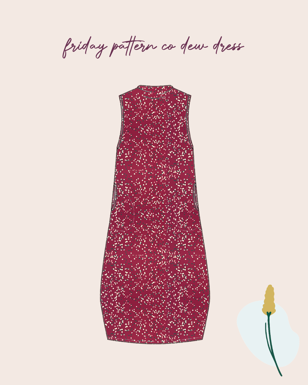 Sewing Kit - Friday Pattern Co Dew Top or Dress Sewing Kit in Viscose Jersey