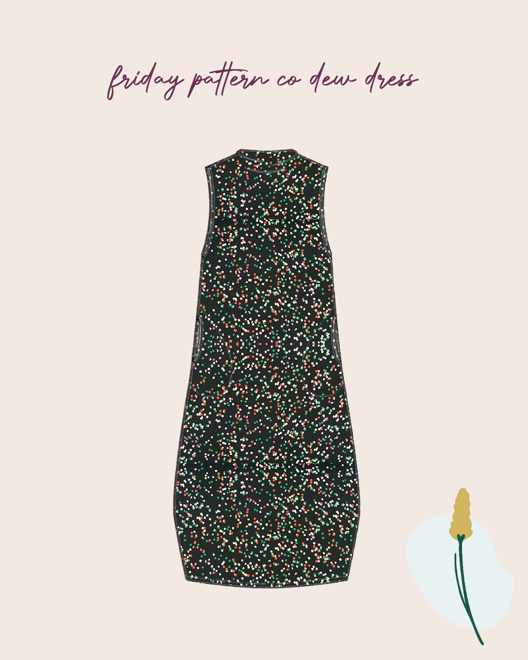 Sewing Kit - Friday Pattern Co Dew Top or Dress Sewing Kit in Viscose Jersey