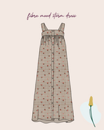 Sewing Kit - STORM Dress in Embroidered Gingham Double Gauze Fabric