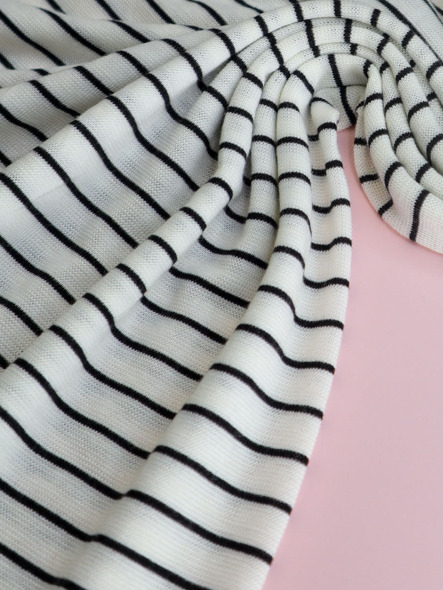 Meet MILK - MILES Merino Blend Knit in White Stripe