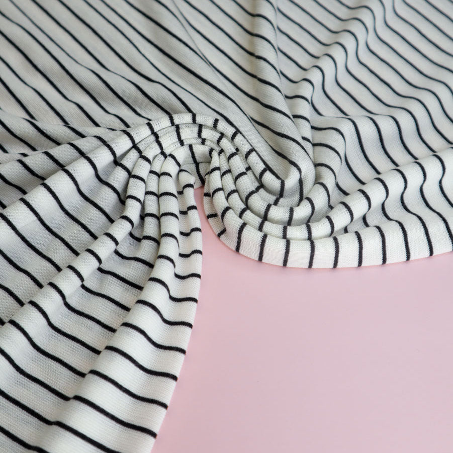 Meet MILK - MILES Merino Blend Knit in White Stripe