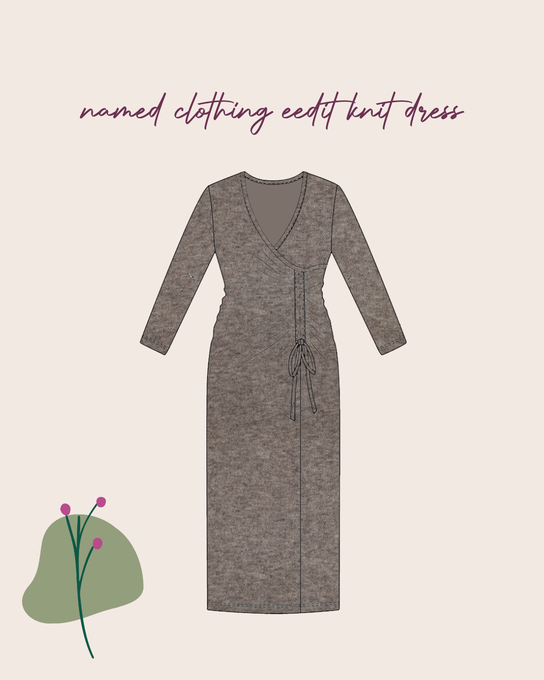 Sewing Kit - Named Clothing EEDIT Knit Dress in Snug Sweater Fabrics
