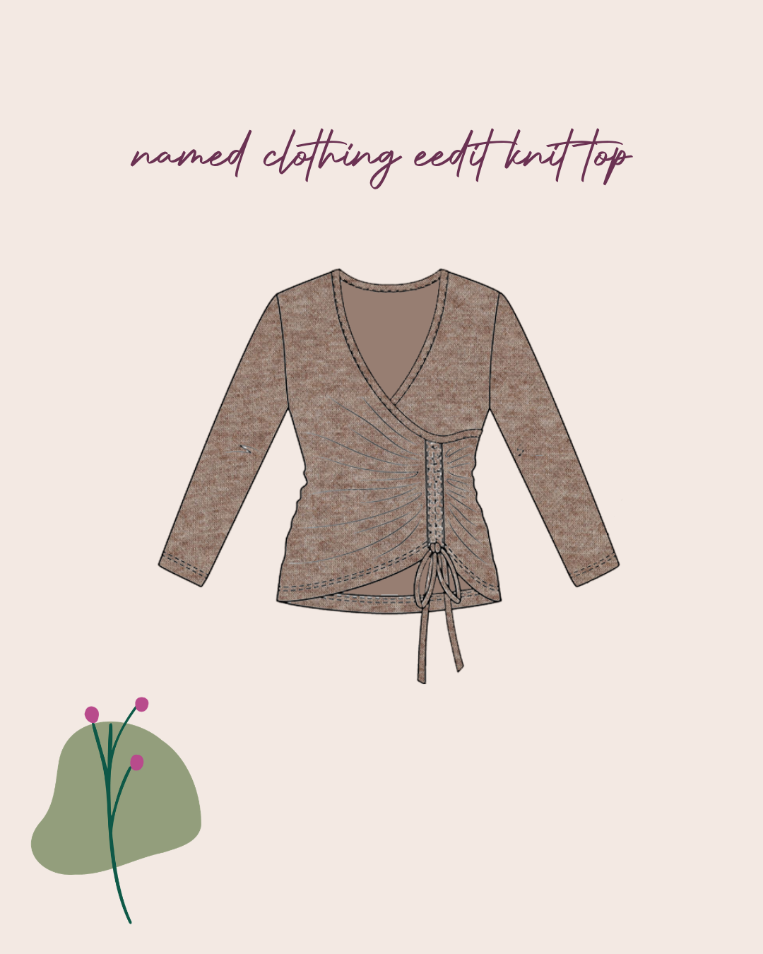 Sewing Kit - Named Clothing EEDIT Knit Top in Snug Sweater Fabrics